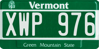 VT license plate XWP976