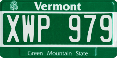 VT license plate XWP979