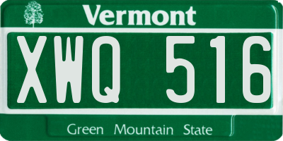 VT license plate XWQ516