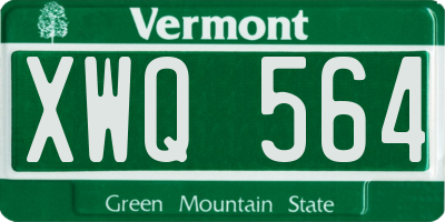 VT license plate XWQ564