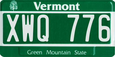 VT license plate XWQ776