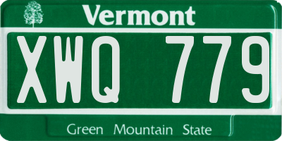 VT license plate XWQ779
