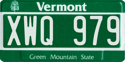 VT license plate XWQ979