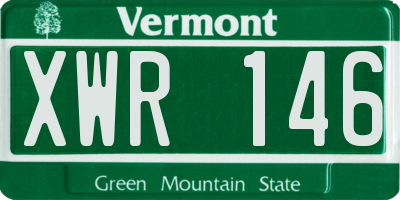 VT license plate XWR146