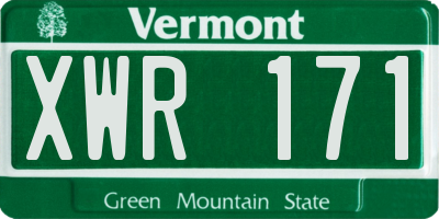 VT license plate XWR171