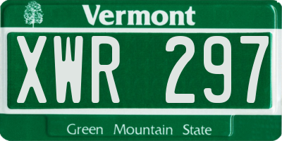 VT license plate XWR297