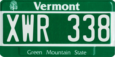 VT license plate XWR338