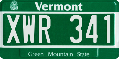 VT license plate XWR341
