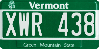 VT license plate XWR438