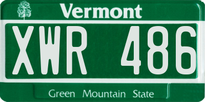 VT license plate XWR486