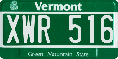 VT license plate XWR516