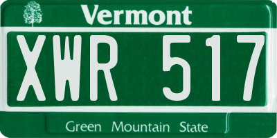 VT license plate XWR517
