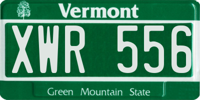 VT license plate XWR556