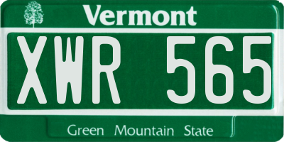VT license plate XWR565