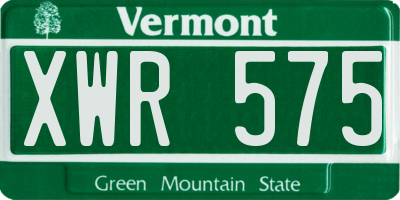 VT license plate XWR575