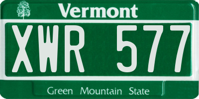 VT license plate XWR577