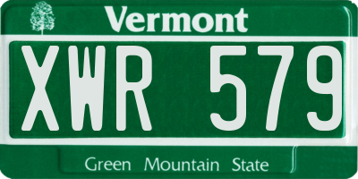 VT license plate XWR579