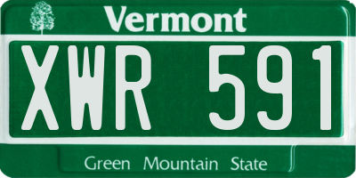 VT license plate XWR591