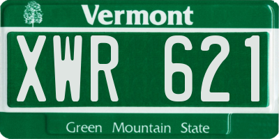 VT license plate XWR621