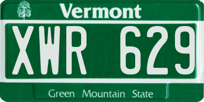 VT license plate XWR629