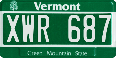 VT license plate XWR687