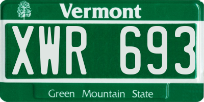 VT license plate XWR693