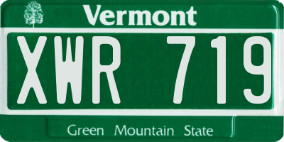 VT license plate XWR719