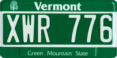 VT license plate XWR776