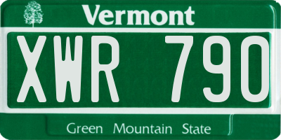 VT license plate XWR790