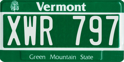 VT license plate XWR797