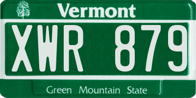 VT license plate XWR879