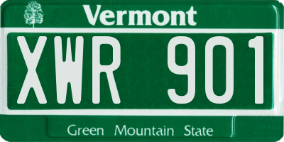 VT license plate XWR901