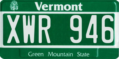 VT license plate XWR946
