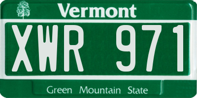 VT license plate XWR971