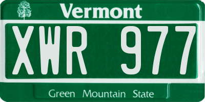 VT license plate XWR977