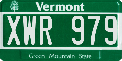 VT license plate XWR979