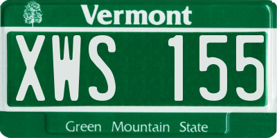 VT license plate XWS155