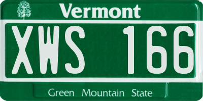 VT license plate XWS166