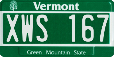VT license plate XWS167