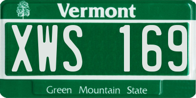 VT license plate XWS169