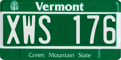 VT license plate XWS176