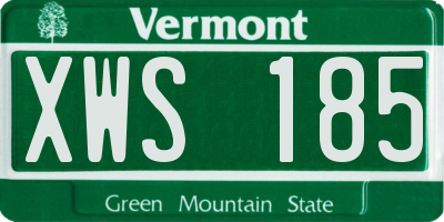 VT license plate XWS185