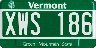 VT license plate XWS186