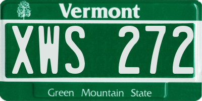 VT license plate XWS272