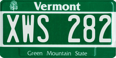 VT license plate XWS282
