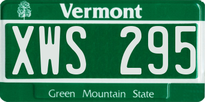 VT license plate XWS295