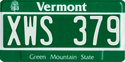 VT license plate XWS379