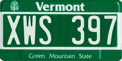 VT license plate XWS397