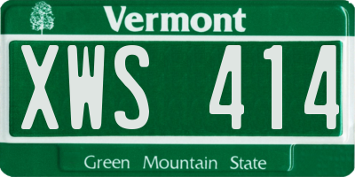VT license plate XWS414