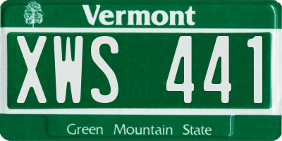 VT license plate XWS441